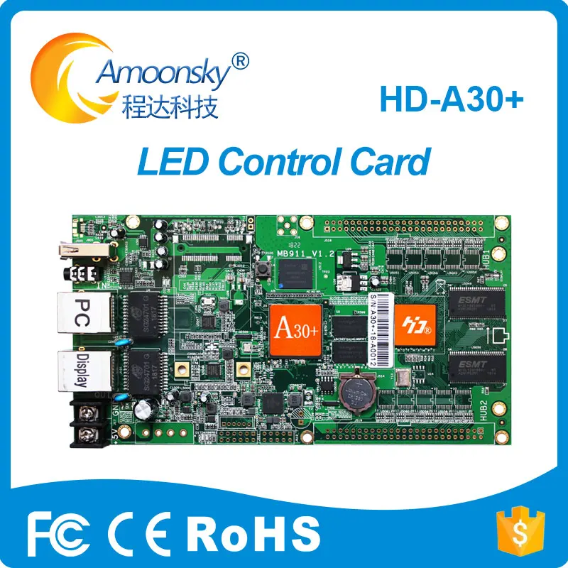HD-A30 + huidu новый продукт rgb led плата управления полноцветный асинхронный для