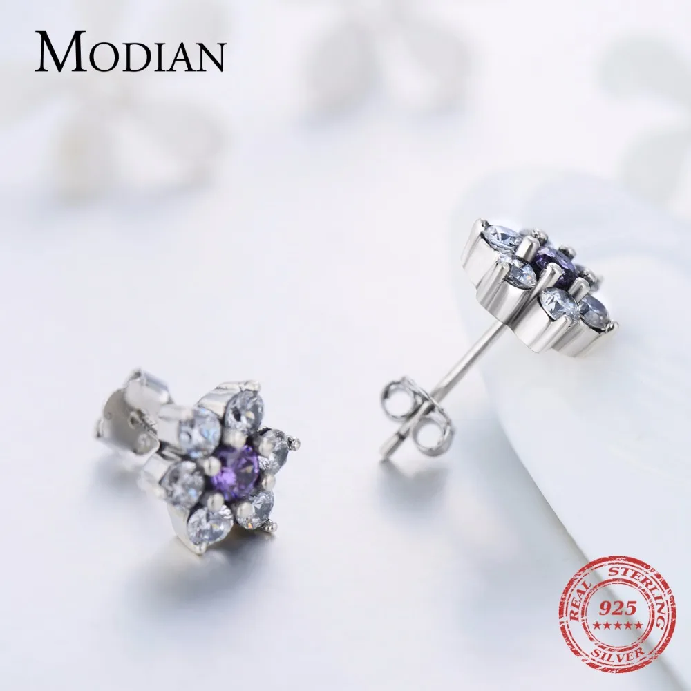 Modian Высокое качество 100% 925 серьги подвески с цветочным украшением из чистого