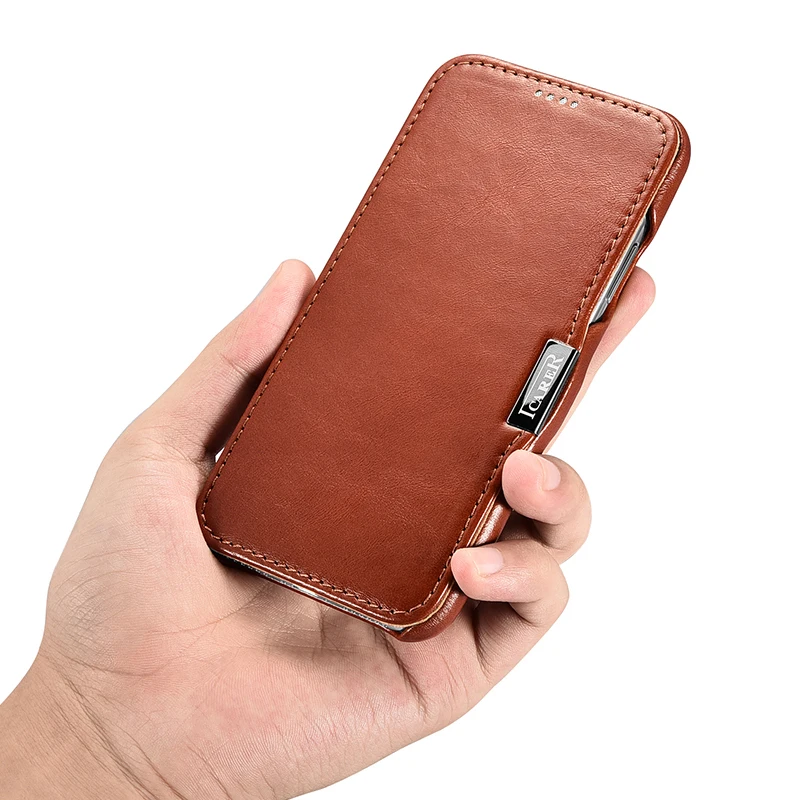 iCarer For iPhone X Case Cover Luxury Vintage Genuine Leather Magnetic Shockproof Armor Flip Phone for 10 Back | Мобильные телефоны