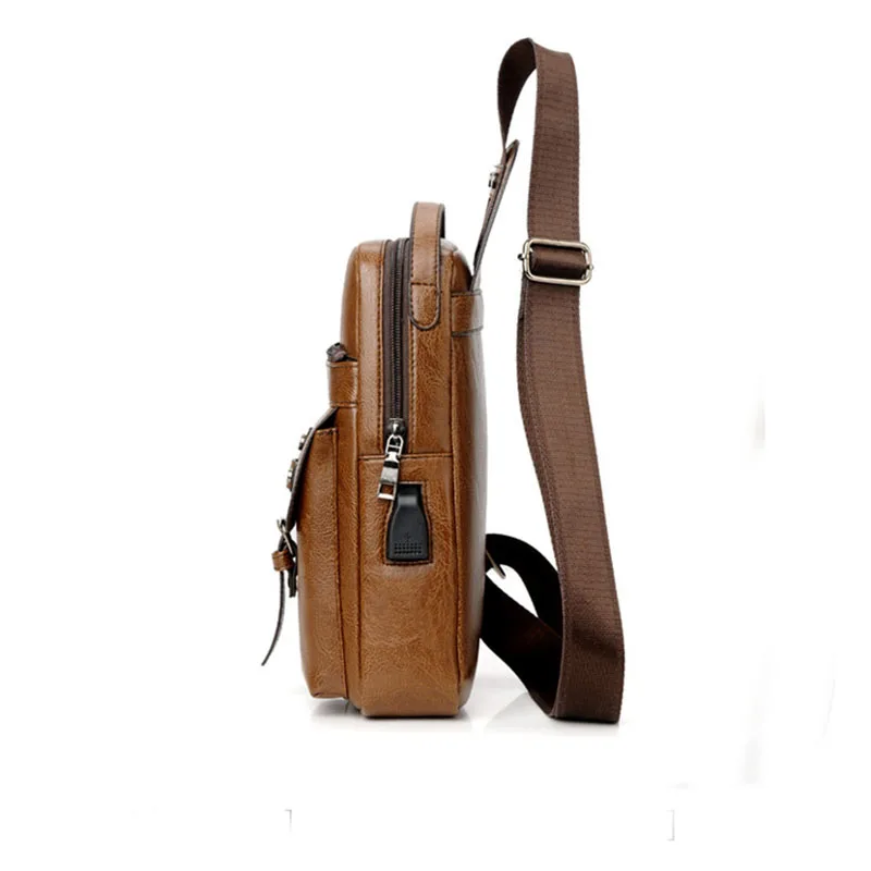 2019 Новая мужская сумка через плечо дизайнерская кожаная диагональная