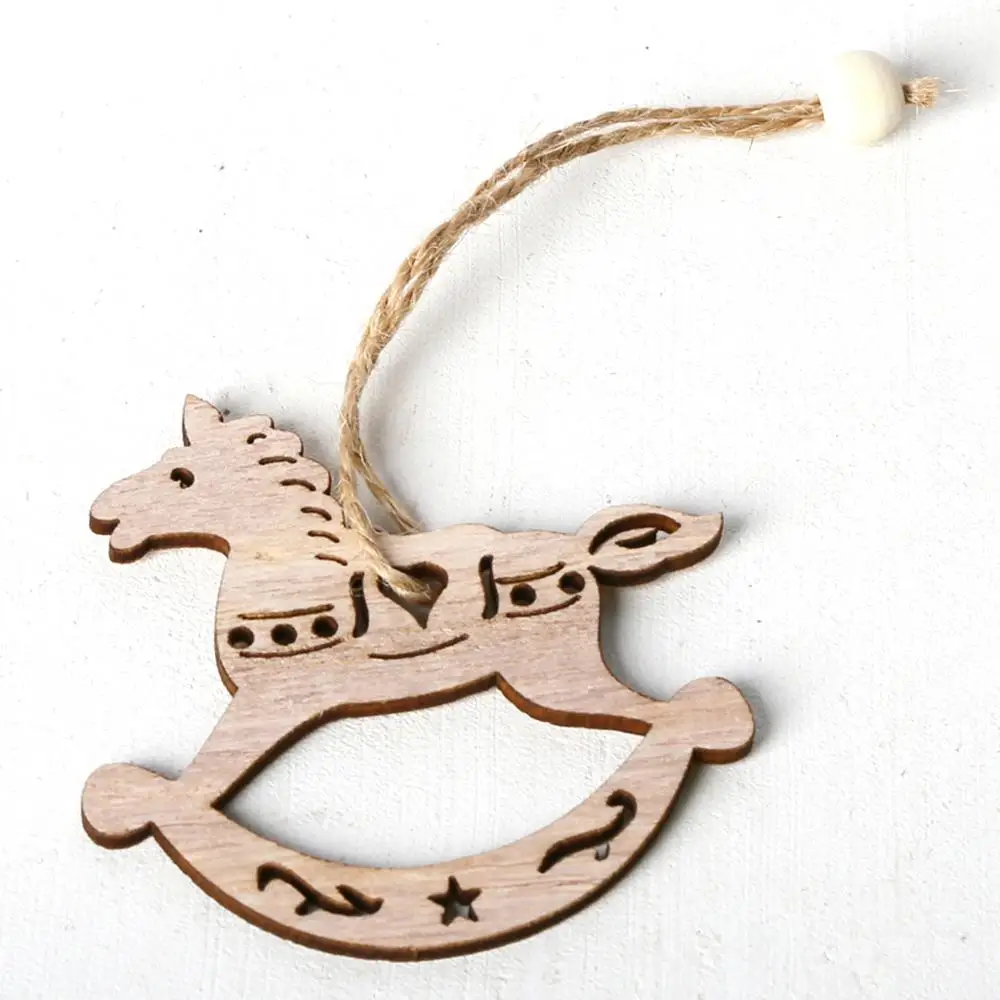 3 шт./компл. винтажный Рождественский кулон качалка с веревочными бусинами