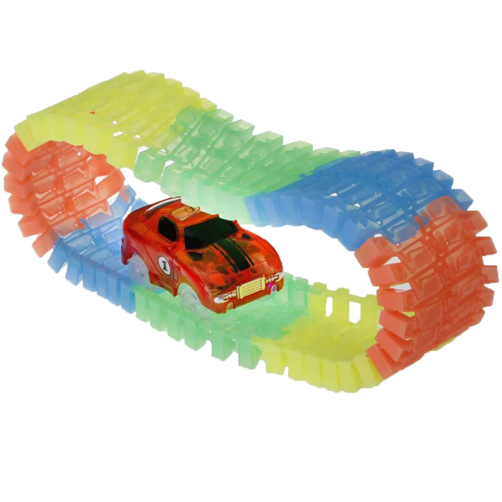 Железная дорога волшебный светящийся гибкий трек автомобиль игрушки для детей