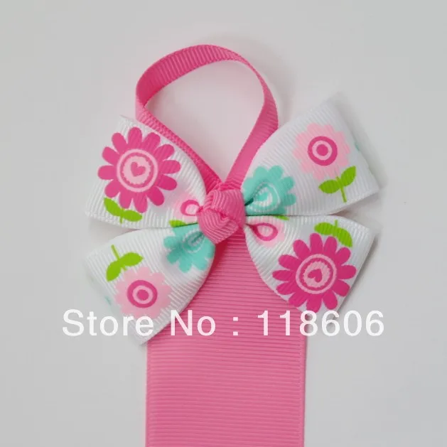 50 шт./лот розовый цветочный бант держатель зажим для волос органайзер бесплатная