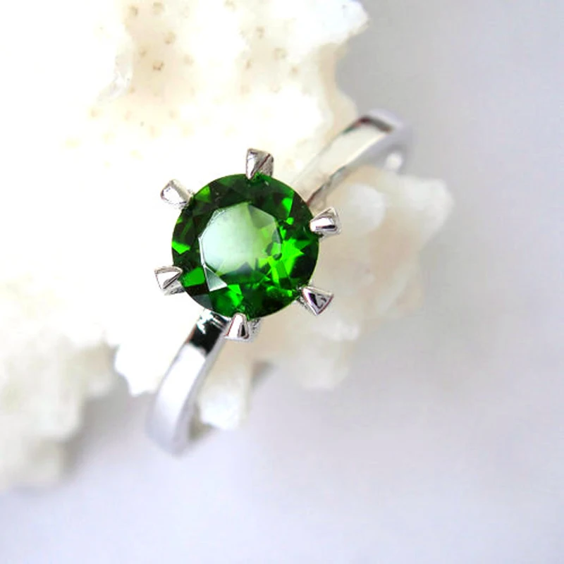 Женское кольцо из серебра 925 пробы с натуральным изумрудом|ring for|rings for womenring ring |