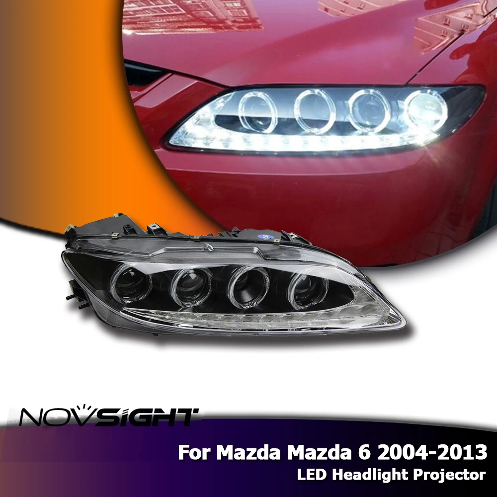 Авто освещение стиль светодиодные фары для Mazda 6 2004 2013 mazda6 сигнала ангельские