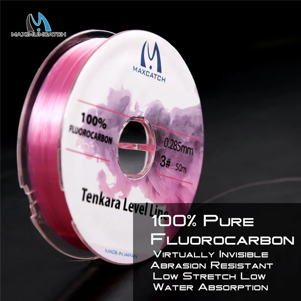 Maximumcatch Tenkara нивелирная леска 30 м 2 5 #/3 0 # фторуглеродная розовая Тенкара для ловли
