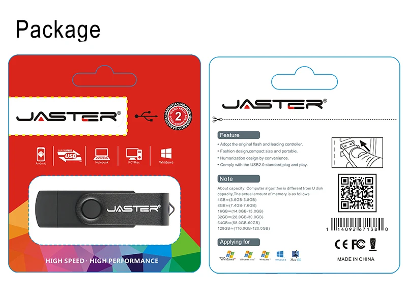 JISTER Usb 2,0 OTG USB флеш-накопитель, смартфон, планшетный ПК, 4 ГБ, 8 ГБ, 16 ГБ, 32 ГБ, 64 ГБ, 128 ГБ, флешки OTG, Usb флешка с реальной емкостью