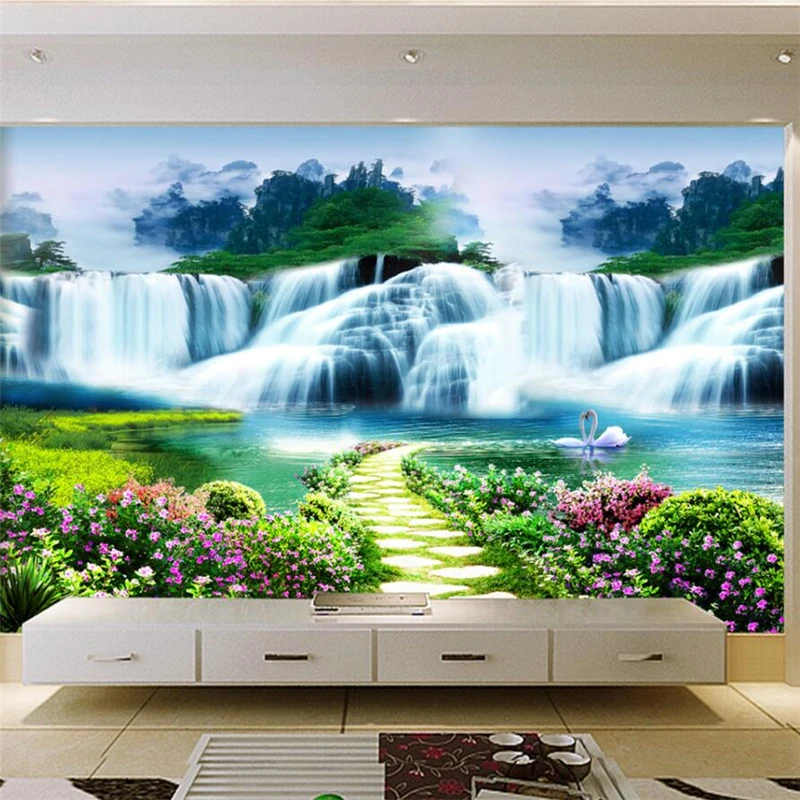 Wellyu фон для фотографирования с изображением цветов Буша тропы водопада пейзажа