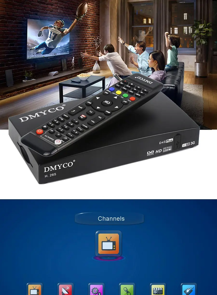 1 год Испания Европа каналы hd спутниковый ресивер D4S плюс DVB-S2 ТВ-тюнер 1080P H.265 декодер wifi бисски Youtube+ USB wifi