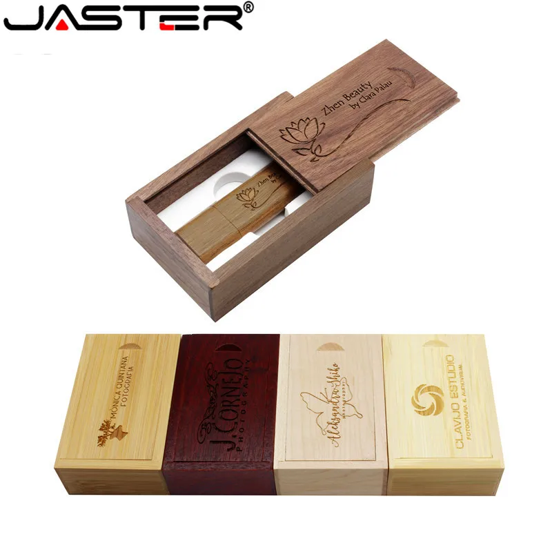 Usb флешка JASTER Maple Beauty 2 0 с кленовой коробкой (бесплатный индивидуальный логотип)|USB