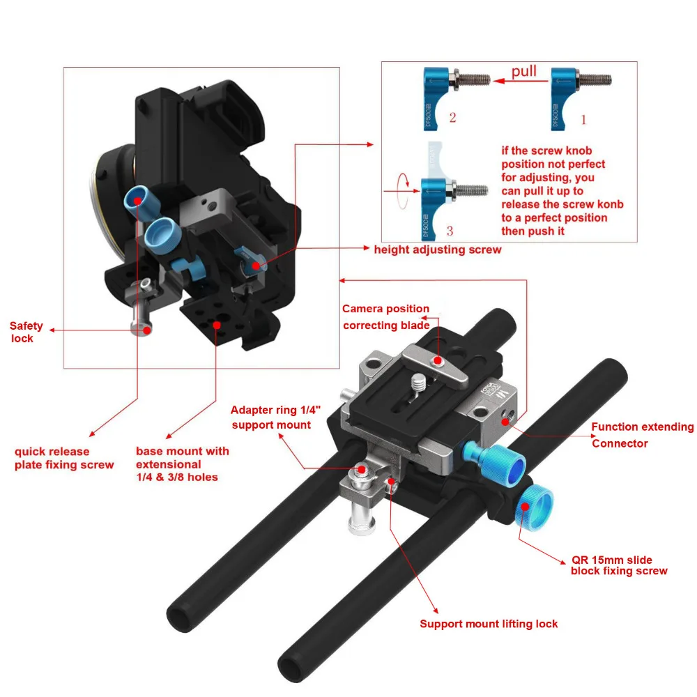 FOTGA DP500III PRO Matte Box + A/B Stop Follow Focus Базовая пластина ручка DSLR Rig Kit|box computer|rigbox |