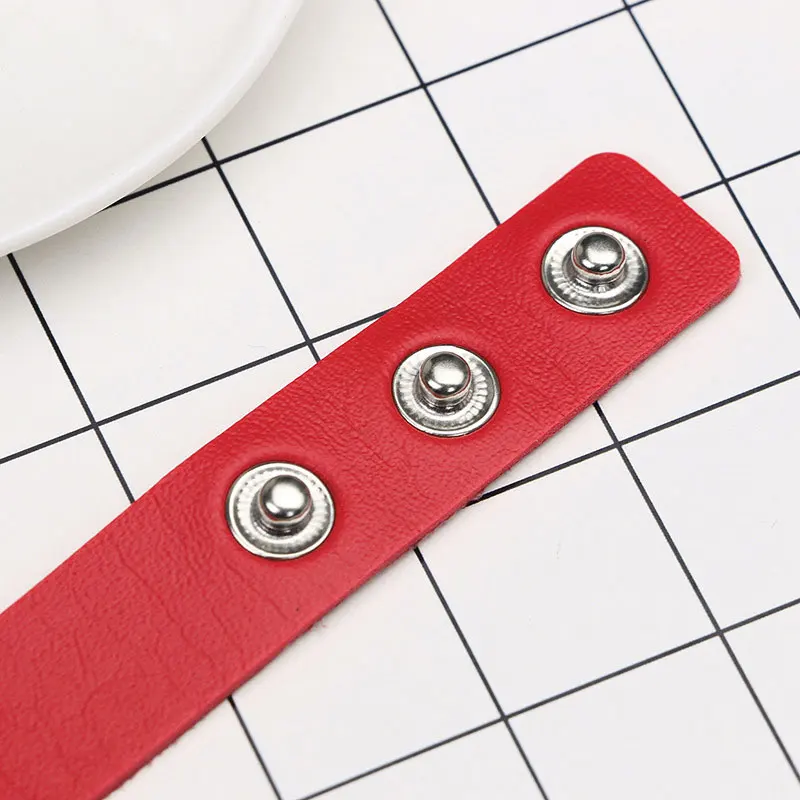 Женские чокер из искусственной кожи ручной работы круглый металлический Кожаный