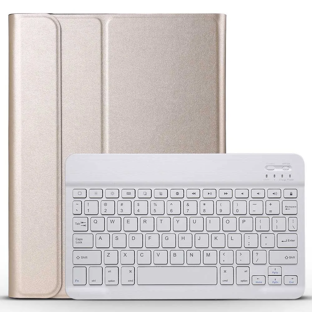 Gold Из искусственной кожи чехол с Bluetooth клавиатура для iPad Pro 11 2-в-1 Отделяемая Клавиатура чехол Подставка для планшета для iPad Pro 11 - Цвет: Gold