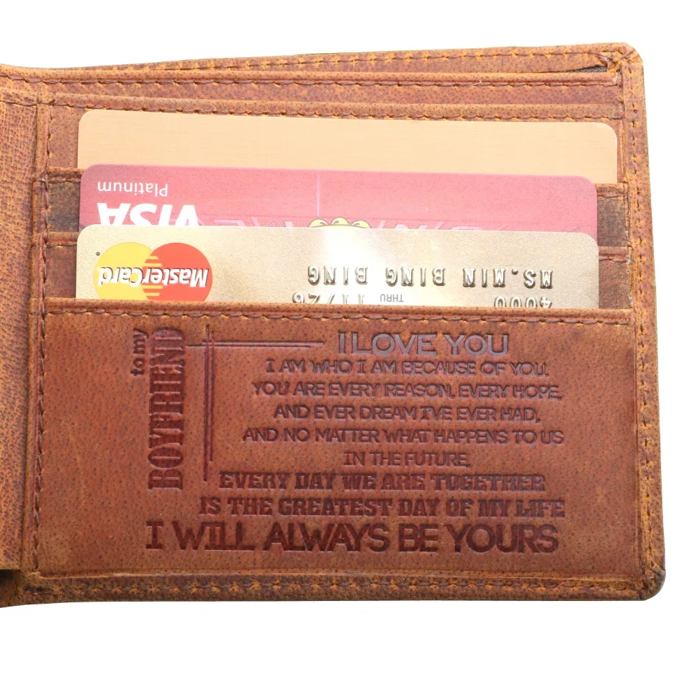 2019 новые дизайнерские кожаные кошельки мужские с гравировкой подарок для вас