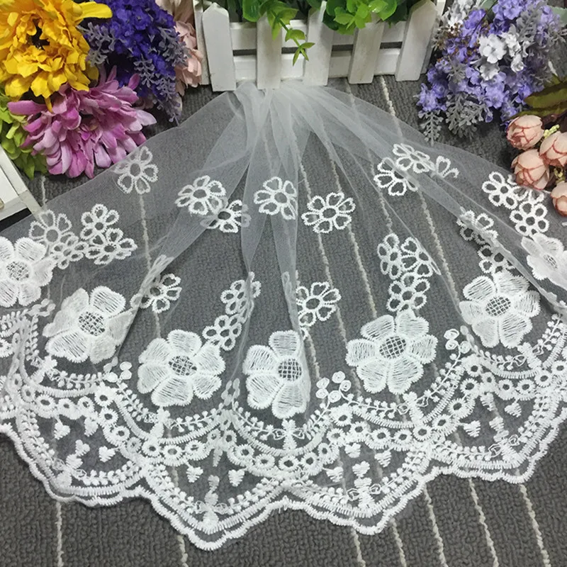 1yard Wide 35cm decorate Lace fabirc Pure Cotton Thickened Straight Edge Embroidery Accessories DIY Handmade Supplies | Дом и сад