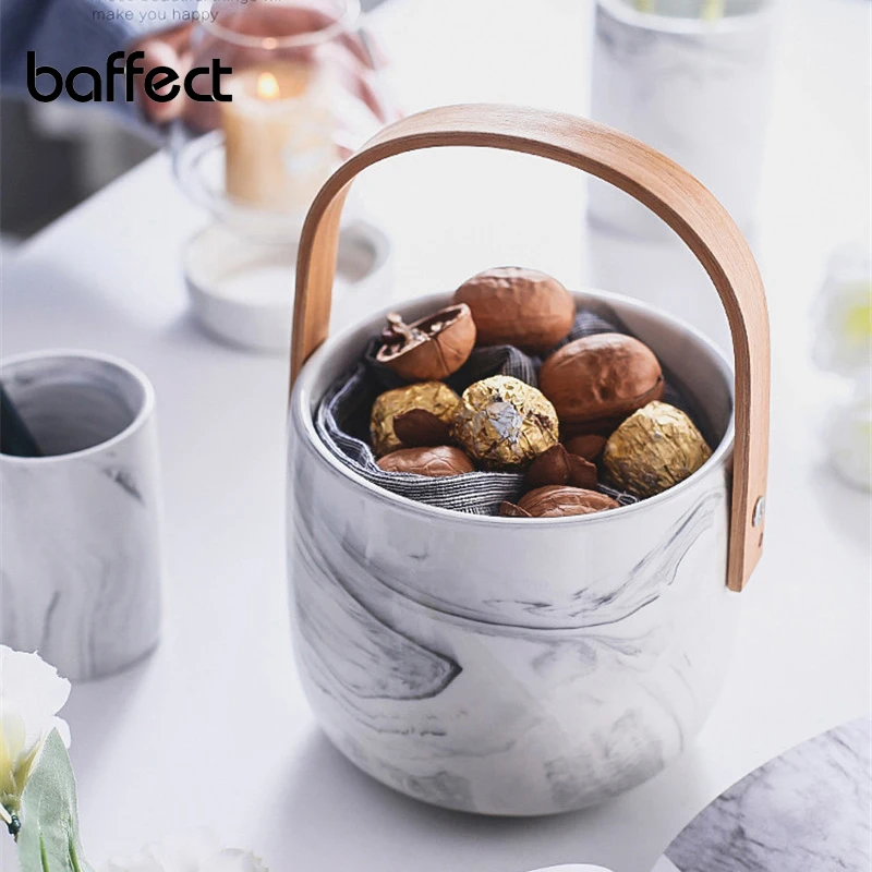 Baffect керамический резервуар для хранения мелочей чаша для хранения пищевых продуктов с ручкой мраморный узор контейнеры банки для хранения ваза украшения
