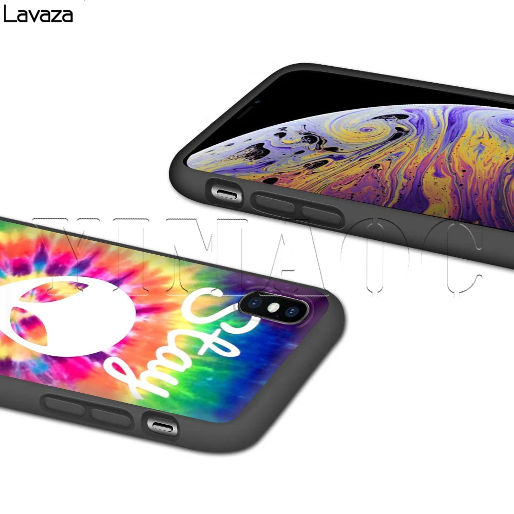 Lavaza Trippy Tie Dye Peace sign Alien Case for iPhone 11 Pro XS Max XR X 8 7 6 6S Plus 5 5s se |