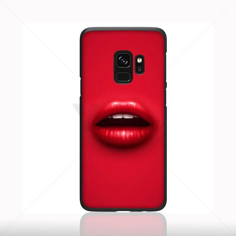 Yinuoda sexy red woman lip DIY Luxury High-end Protector phone Case For Samsung Galaxy note 8 note9 s7 S10plus s9 s8 plus funda | Мобильные