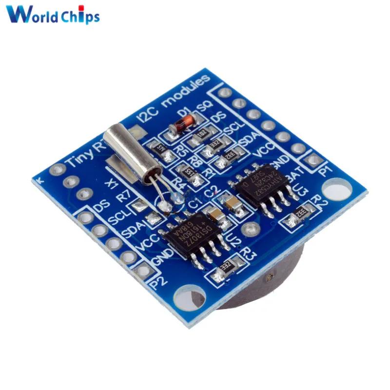 Модуль часов реального времени IIC/I2C RTC DS1307 AT24C32 для Arduino 51 AVR ARM PIC 2 9*2 6 см без батареи