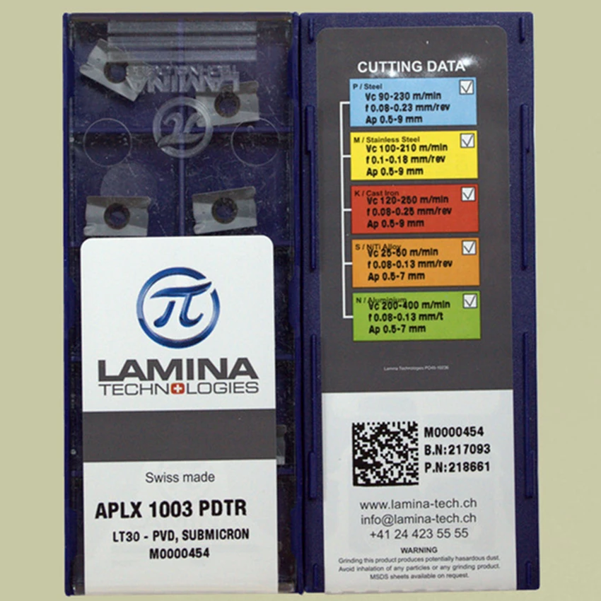

LAMINA APLX1003PDTR LT30/APLX100308PDTR LT30 PVD coating CNC Milling Carbide inserts 10Pcs/Box Original New