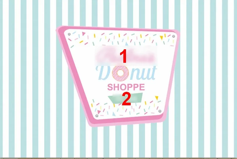 Пользовательский День рождения baby shower синий и белый полосатый фон Высокое