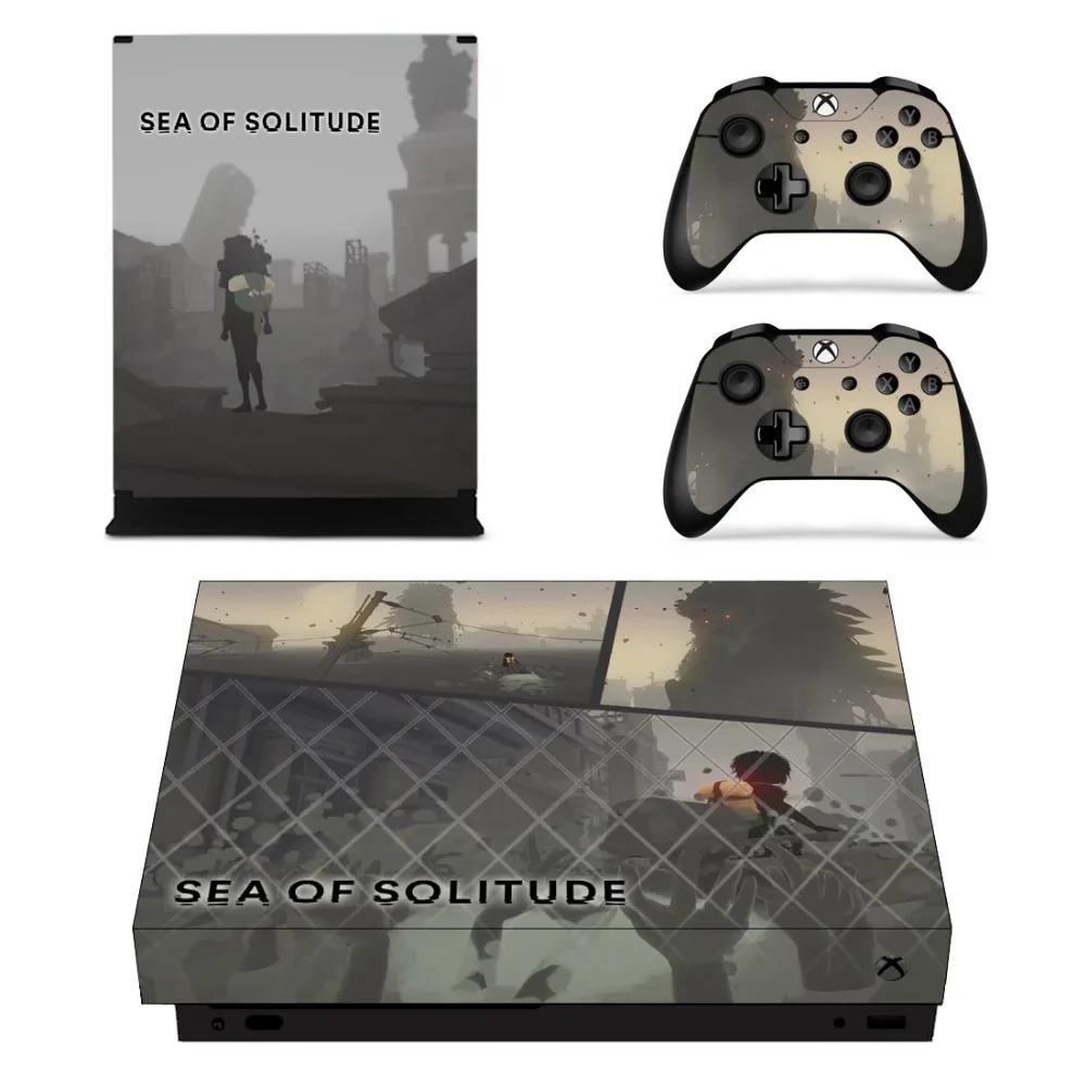 Полный набор лицевых экранов наклейки море одиночества для Xbox One X консоль и два