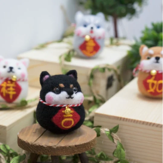 Новинка Akita Собака Хаски брелок шерстяной набор для рукоделия войлок игла