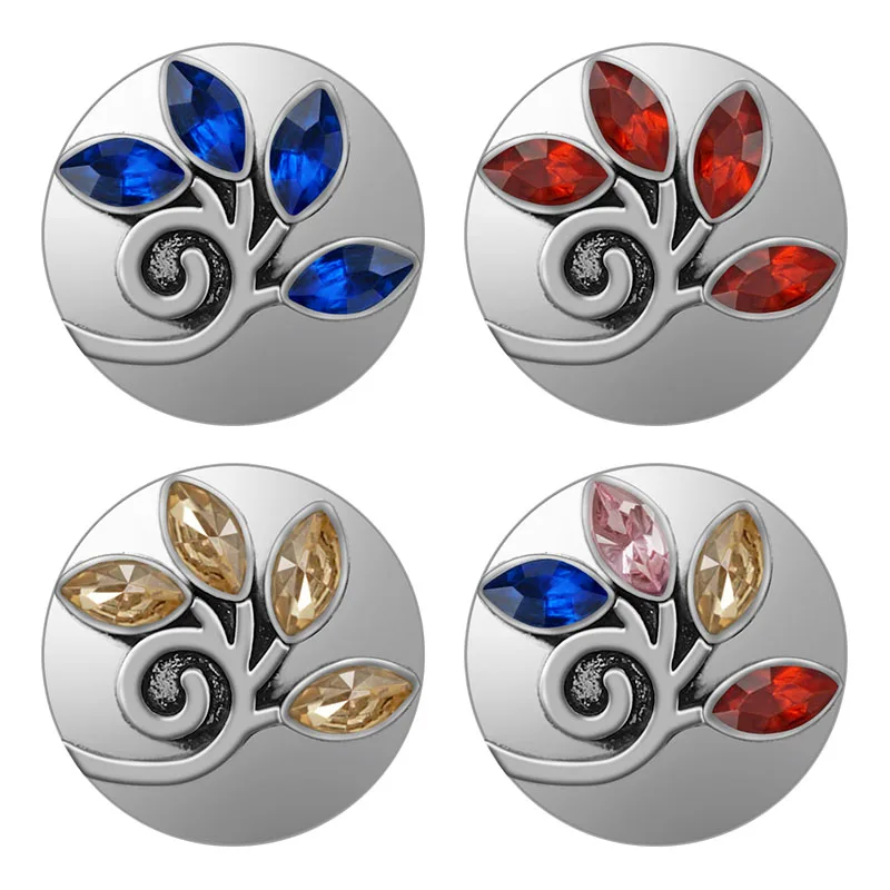 Новинка, красота стразы, круглый кристалл дерева, 18 мм, кнопки, красочные, подходит для 18 мм, ожерелье, ювелирные изделия, оптовая продажа KZ3432, подарок