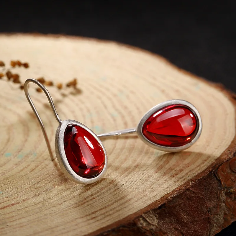 

Element Type Silver Water Droplets Mosaic Ear Hook Sterling Silver Earrings Wholesale High-grade Ladies