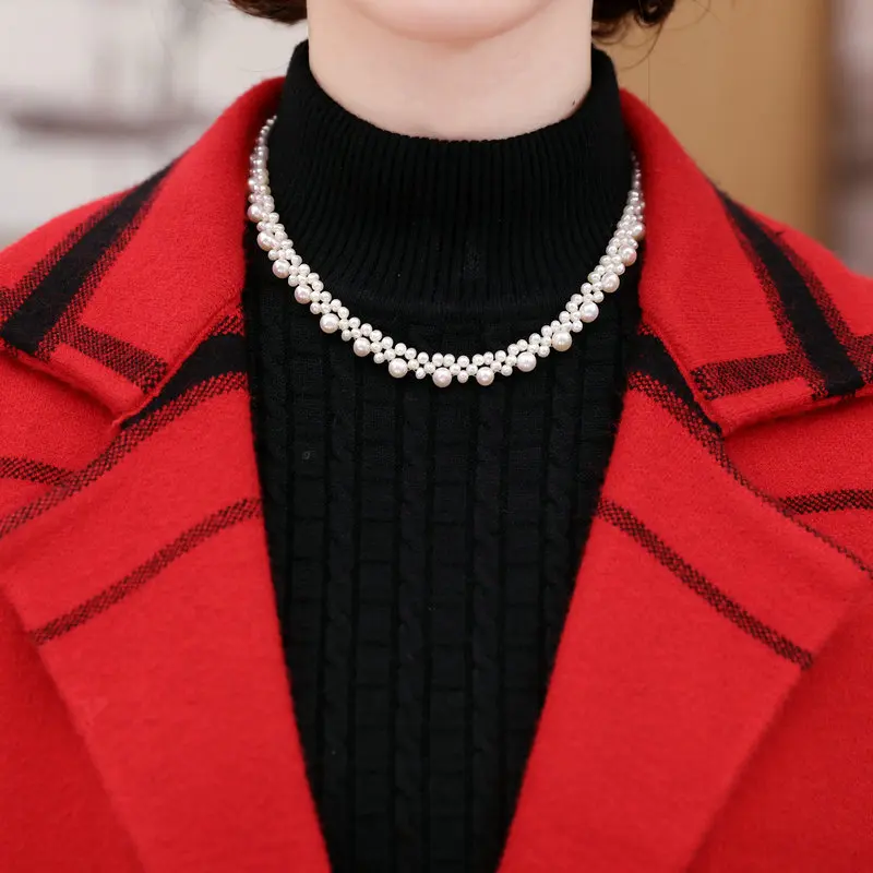 2017 осень-зима Для женщин Платья-свитеры плед длинный вязаный Рождество Свитеры