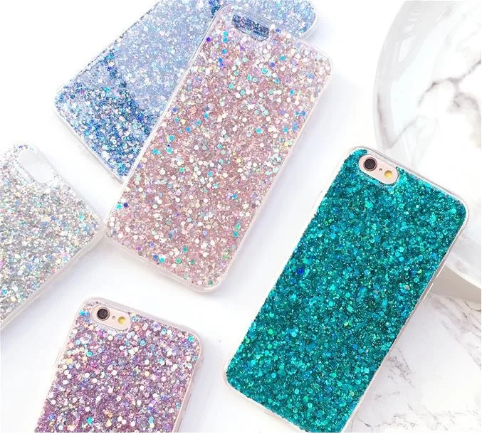 Phone Case For Apple iPhone 6 S 7 Плюс Роскошный Bling игристые Блеск Блестка Блесток Сотовый