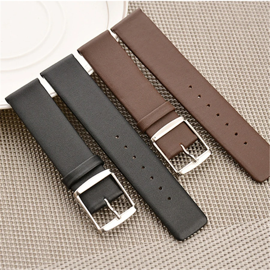 Argentina calf genuine Leather Watch Band Strap 16mm 18mm 20m 22mm 24mm Watchband for CK | Наручные часы