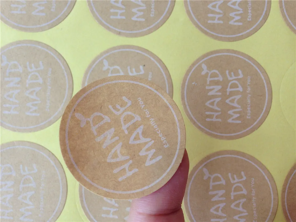 100 шт. Бесплатная доставка самоклеящиеся крафт бумажные уплотнительные Стикеры