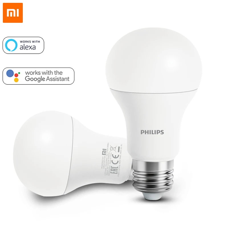 Xiao mi Philips Светодиодная лампа Wi Fi E27 белый свет 800 люмен 9 W дома приложение Remote