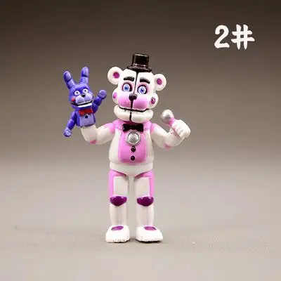 Горячие игрушки Аниме Фигурка пять ночей у Фредди фигурка медведя Fnaf ПВХ Модель Фредди игрушки для детей подарки на день рождения - Цвет: Белый
