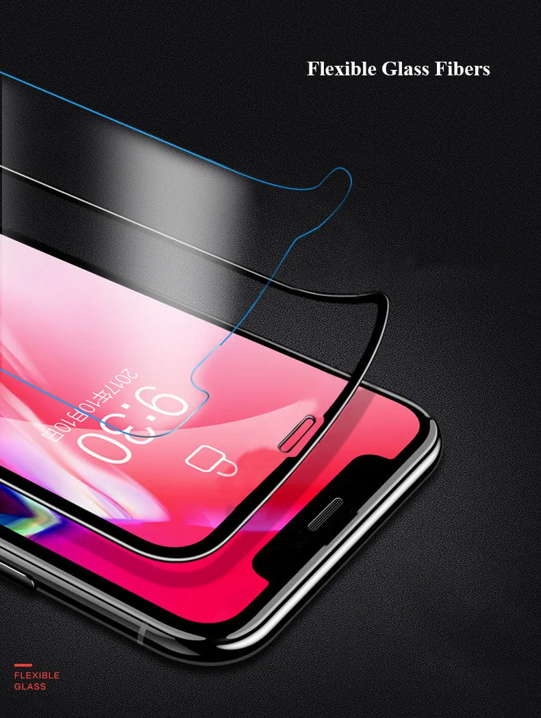 5D гибкое стекло для iPhone Xs Max Xr экранная пленка полное покрытие HD изогнутое стекло с мягкими краями протектор для iPhone 11 Pro Max 8 7 Plus