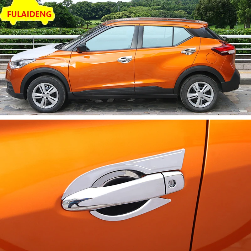 Накладки на ручки для Nissan Kicks 2017 2018 хромированные накладки дверные из АБС