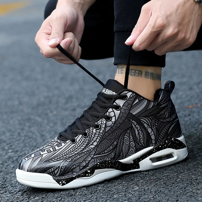 QWEDF Ins Hot Sell Vulcanize Shoes Men Casual Outdoor Damping Sneakers Men Plus Size Male Footwear Vulcanize Shoes X7-25 - Цвет: B