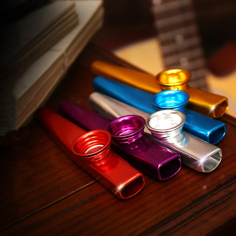 Простой дизайн легкий kazoo алюминиевый сплав металл для гитарного инструмента музыкальный инструмент для любителей музыки 12*2,5 см 6 цветов на выбор