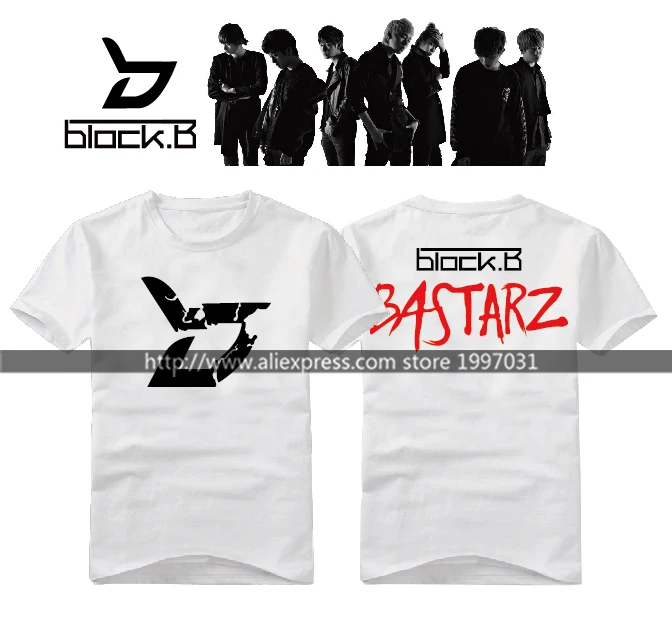 Футболка с короткими рукавами логотипом KPOP B Zico TAEIL bbomba JAEHYO U.KWON PARK KYUNG P.O bastarz|t-shirt