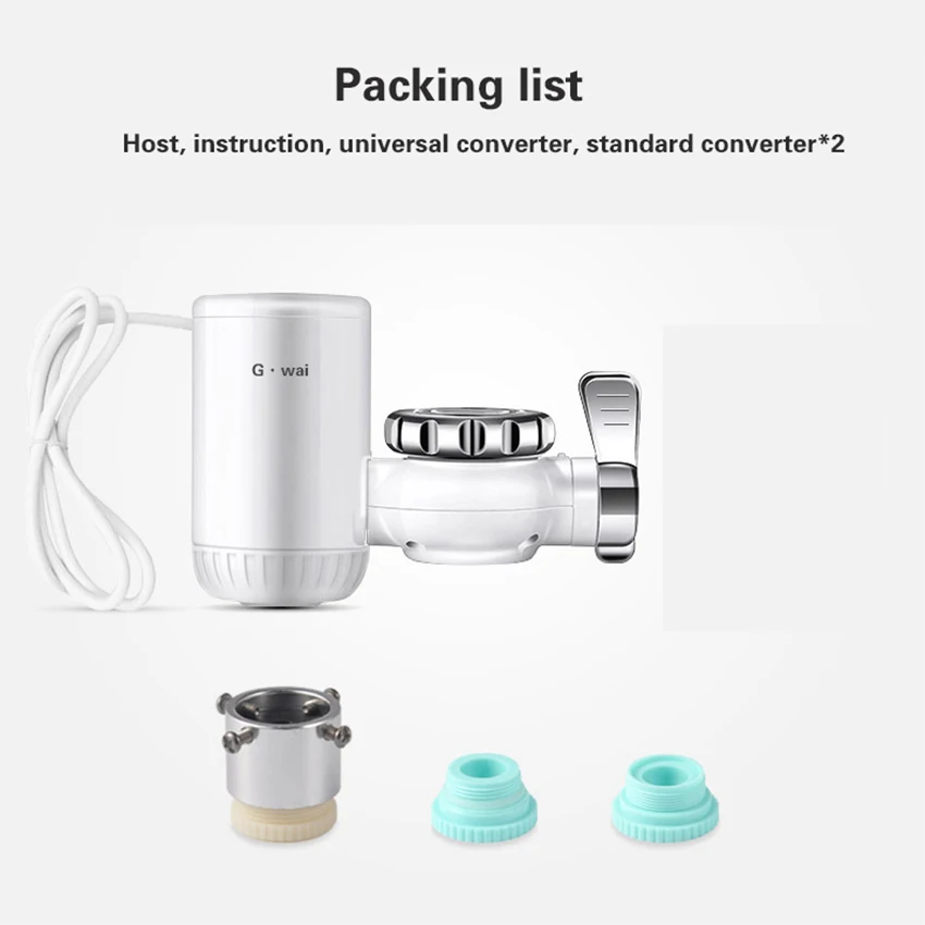 Кухонный Электрический смеситель для горячей воды мгновенного нагревания с