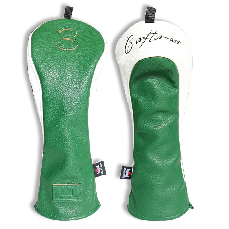 3 FW Head Cover Craftsman зеленый/белый Premiun 3D модель Гольф Дерево головы Чехлы для мангала Headcover драйвер Fairwary дерево UT утилита спасения Headcovers - Цвет: 3 FW Head Cover