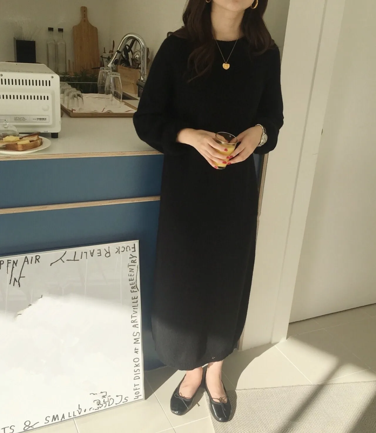 2019 Spring Women Long Sleeve Sweater Dress Korean Style Straight Knitted Pullover Vestidos Free Size Robe | Женская одежда