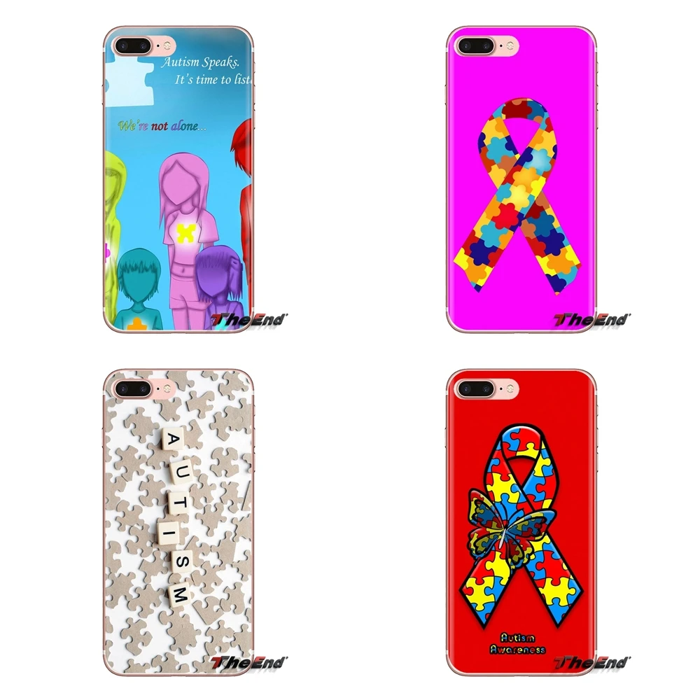 For Samsung Galaxy A3 A5 A7 A9 A8 Star A6 Plus 2018 2015 2016 2017 Puzzle National Autism Awareness Month Transparent Soft Cover |