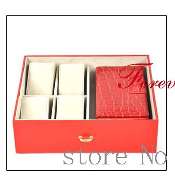 Бесплатная доставка роскошные кожаные большие 4 слойные ювелирные изделия