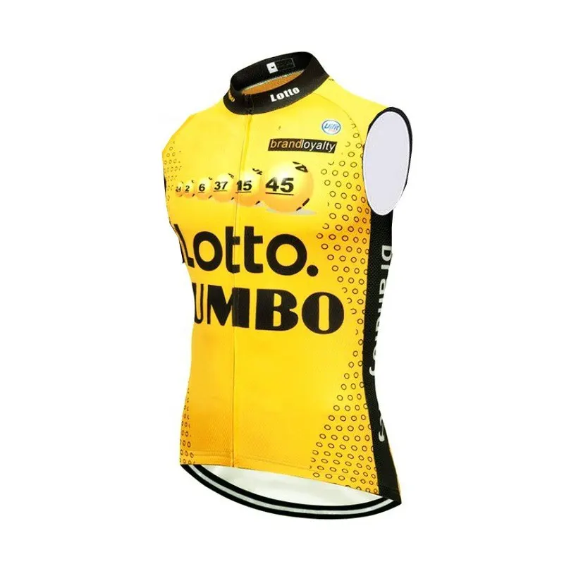 jumbo lotto pro team jumbo ветрозащитный велосипедный жилет с 3 карманами дышащий летний без рукавов MTB Ropa Ciclismo windstopper maillot gilet - Цвет: jumbo lotto