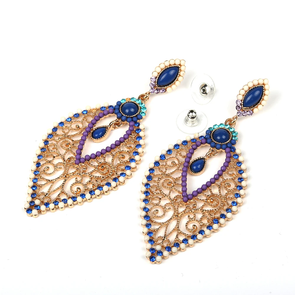 Парабола Золотой Цвет Boho Винтаж Листьев Полые Образной кривой Падения Подвеска