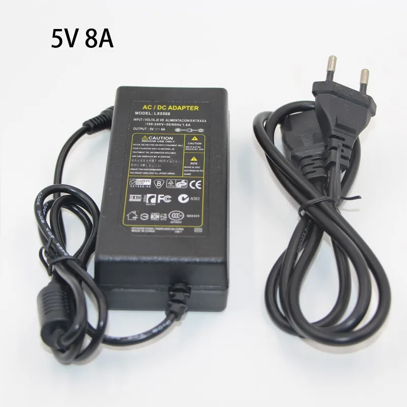AC 100-240 В к DC 5 В 1A 2A 3A 4A 5A 6A 8A переключатель питания трансформатор для светодиодной ленты свет CCTV камера AC DC адаптер зарядное устройство