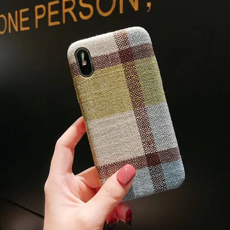 5 Мягкий чехол из ТПУ с тканевой текстурой для iphone 7, чехол, ультра-тонкий силиконовый чехол для телефона s, для iphone 6, 6 S, 7, 8 Plus, X, Xs, Max, чехол s - Цвет: 5