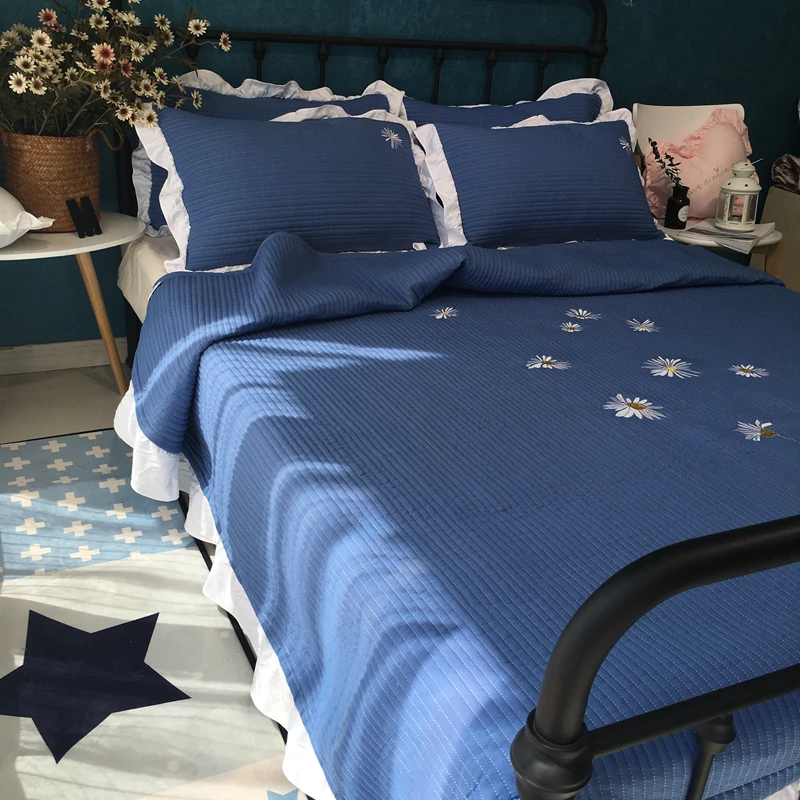 Лидер продаж 3 шт./компл. в Корейском стиле хлопковые Одеяло стеганое покрывало